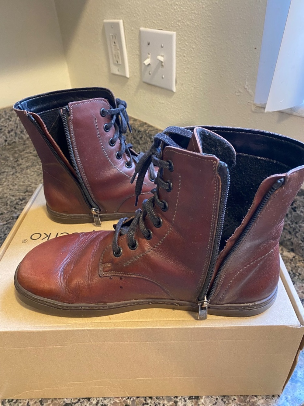 Peerko Go Cognac Women’s Barefoot Ankle Boots - Picture 4 of 10